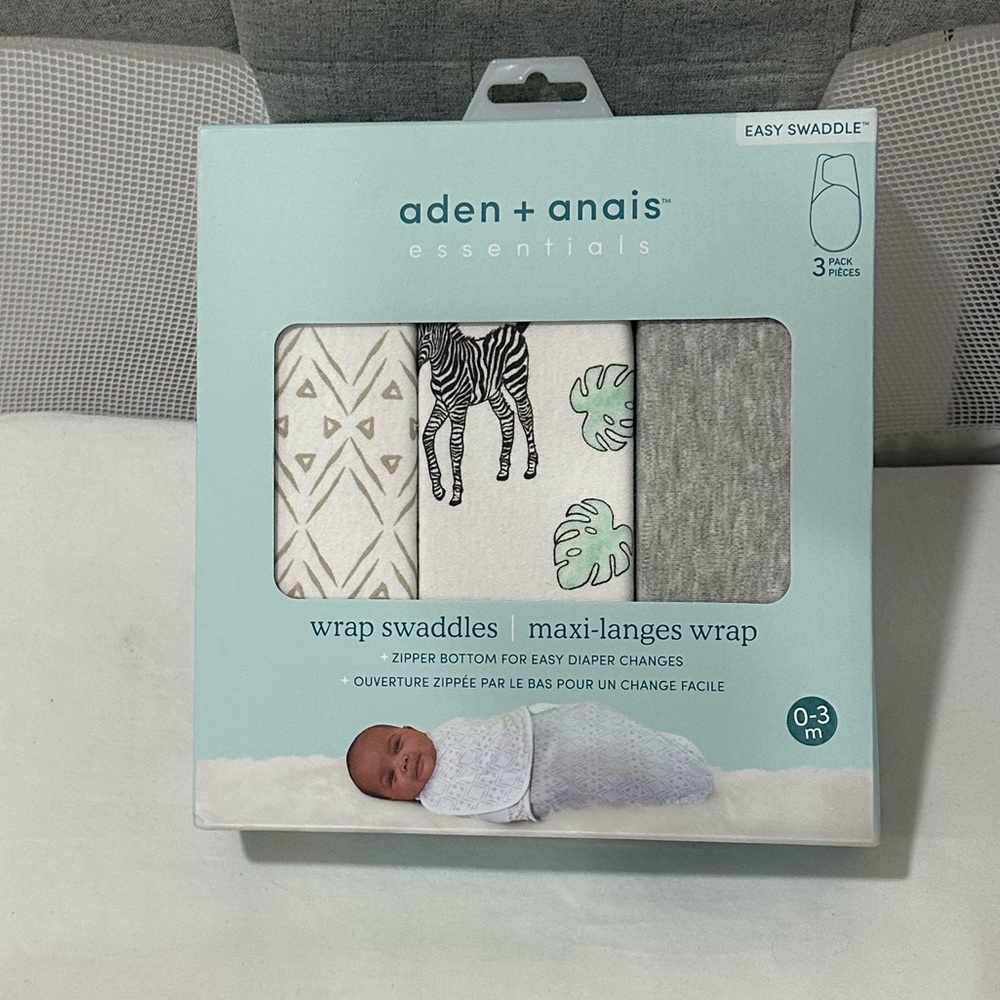 Aden and anais Toile wrap swaddle set (3)